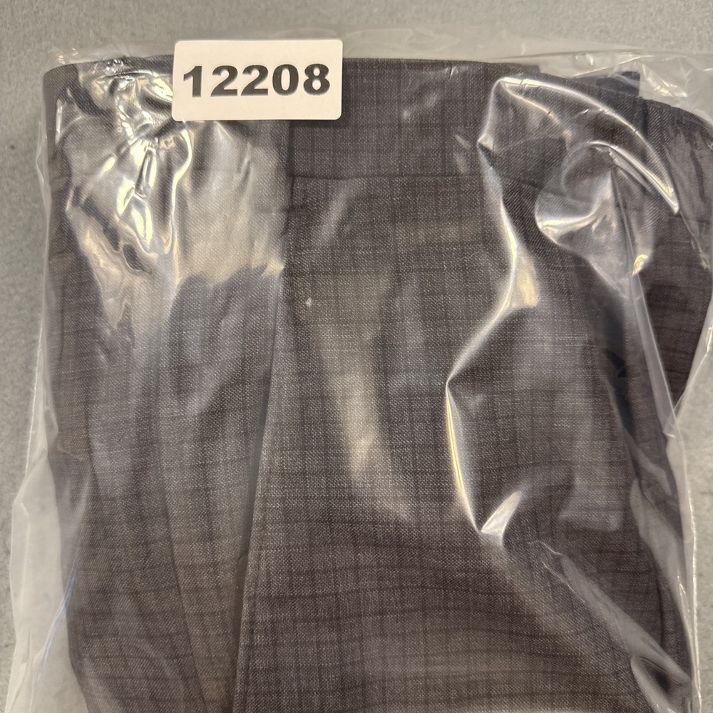 Hart Schaffner Marx 100% Wool Pleated Cuffed Gray Micro Checked Dress Pants 40R - Picture 10 of 10